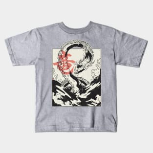 Japan Art Manga Sea Dragon Kids T-Shirt